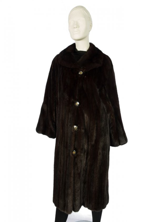 Samuel Fourrures - manteau de vison femelle naturel - 6697 - Robe