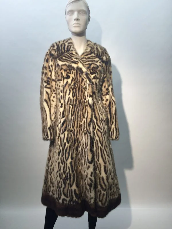 Samuel Fourrures - Mink coat with Leopard print - 7022 - French -
