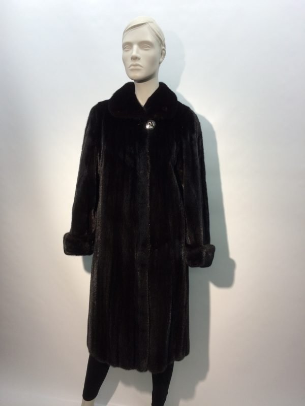 Samuel Fourrures - Female mink coat black glama - 7088 -