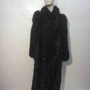 Samuel Fourrures - Manteau têtes de vison noir avec renard noir - 7165 - Robe
