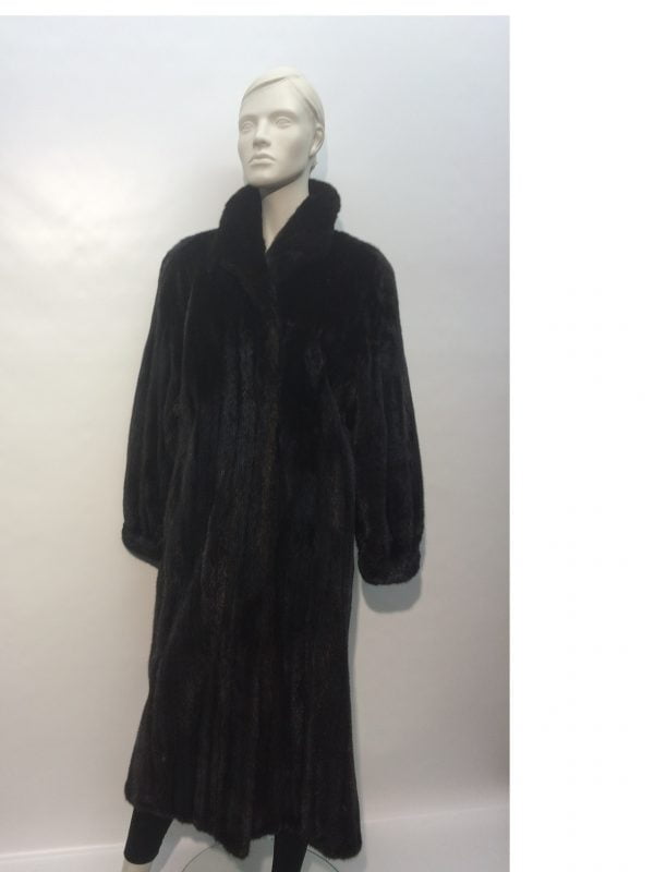 Samuel Fourrures - Female dark ranch viosn coat - 7268 - Fur
