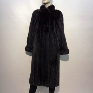 Samuel Fourrures - Manteau de vison femelle noir - 7277 - Robe
