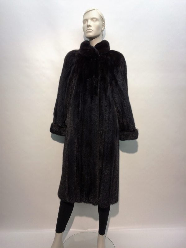 Samuel Fourrures - Black female mink coat - 7277 - Dress
