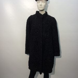 Samuel Fourrures - Manteau de mouton de perse, manchon et chapeau - 7342 - Noir M