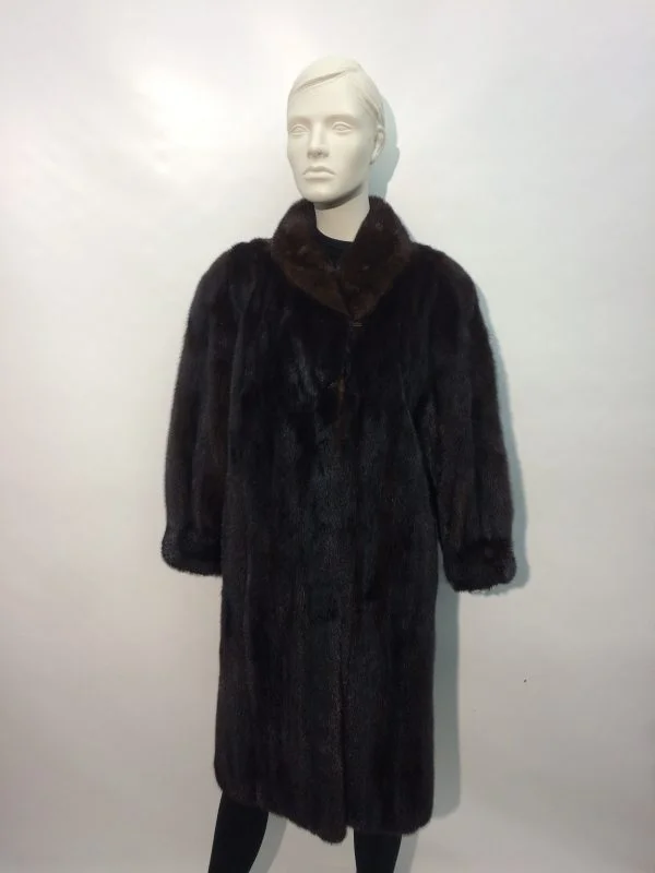 Samuel Fourrures - Dark ranch mink coat - 7398 - Fur