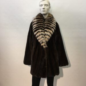 Samuel Fourrures - Jacket de vison et col de renard deux tons - 7453 -