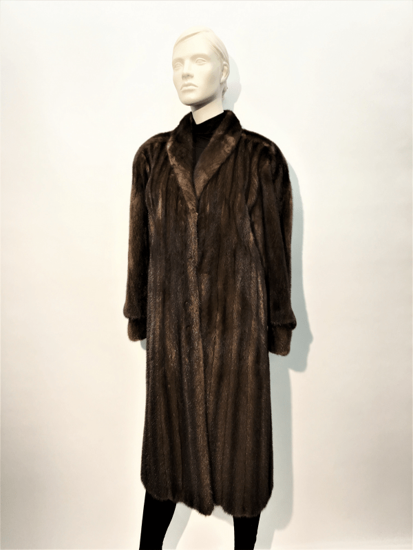 Samuel Fourrures - Mahogany female mink coat - 7642 - Dress