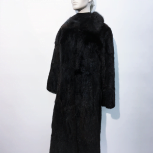 Samuel Fourrures - Manteau de rat musqué teint noir - 7692 - Fourrure