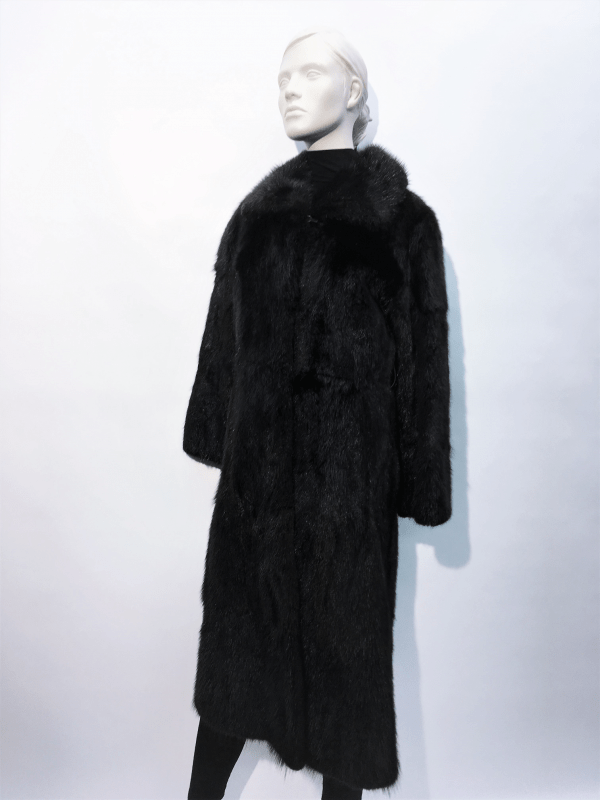 Samuel Fourrures - Black dyed muskrat coat - 7692 - Fur