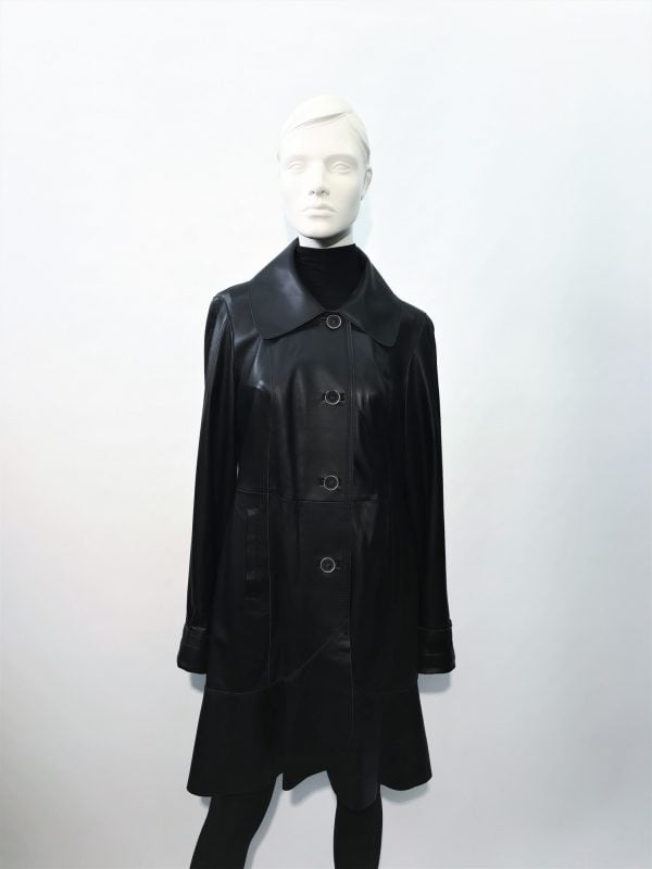 Samuel Fourrures - Black leather coat ( New ) - 7820 - Leather jacket