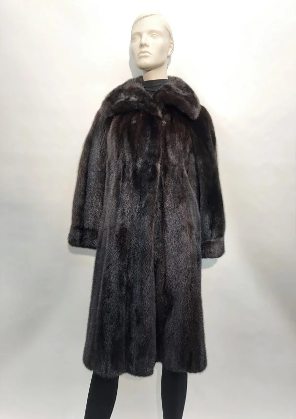 Samuel Fourrures - Dark ranch mink coat - 7987 - Fur