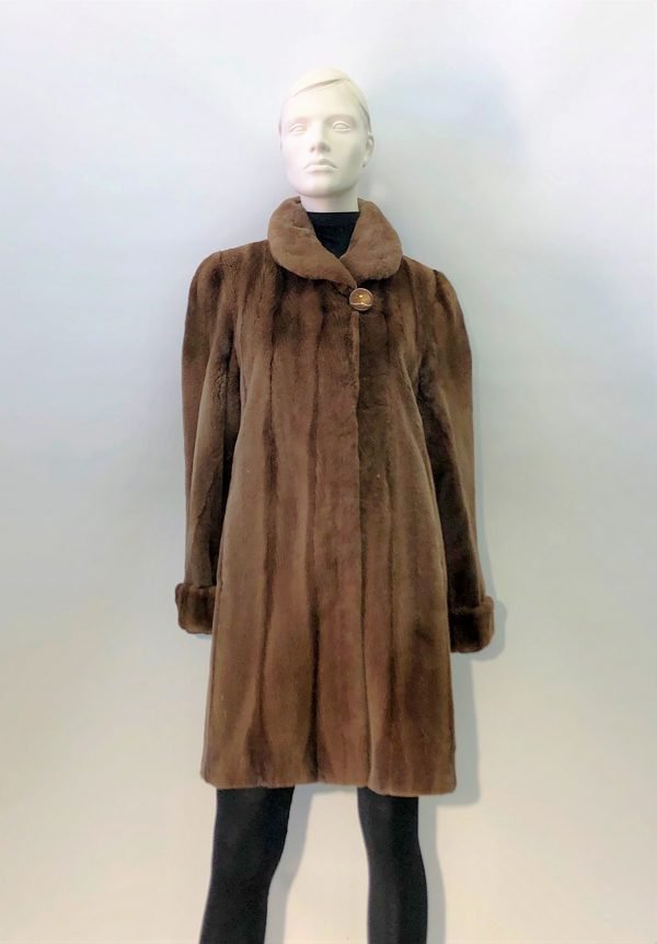 Samuel Fourrures - 3/4 shaved half-buff mink coat - 8056 - Fur