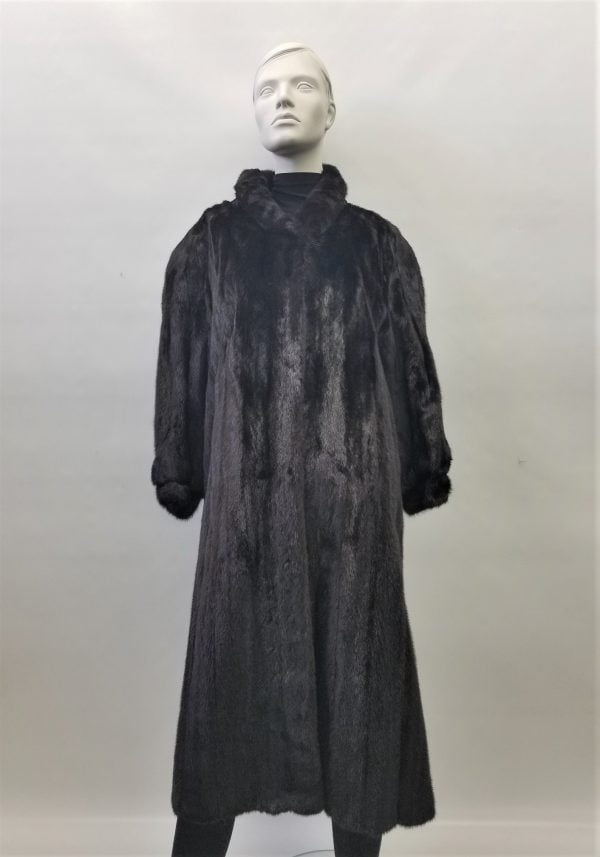 Samuel Fourrures - Female dark ranch mink coat - 8131 - Dress