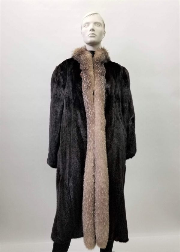Samuel Fourrures - Indigo mink and fox coat - 8157 - Overcoat