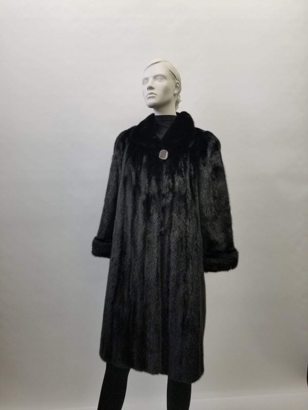 Samuel Fourrures - Manteau de vison noir - 8162 - Robe