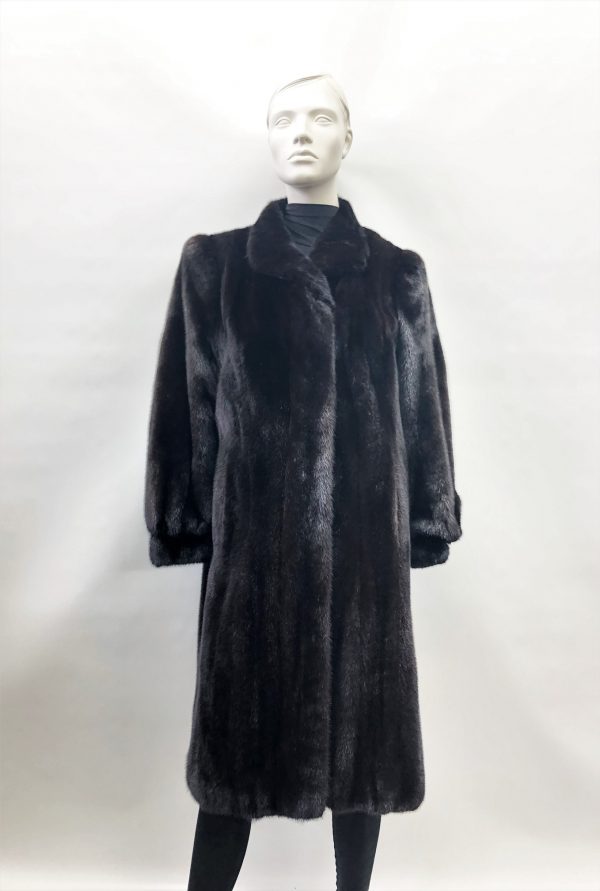 Samuel Fourrures - Black diamond mink coat - 8228 - Fur