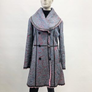 Samuel Fourrures - Réversible de mouton teint rose avec un fini jeans - 8244 - Manteau