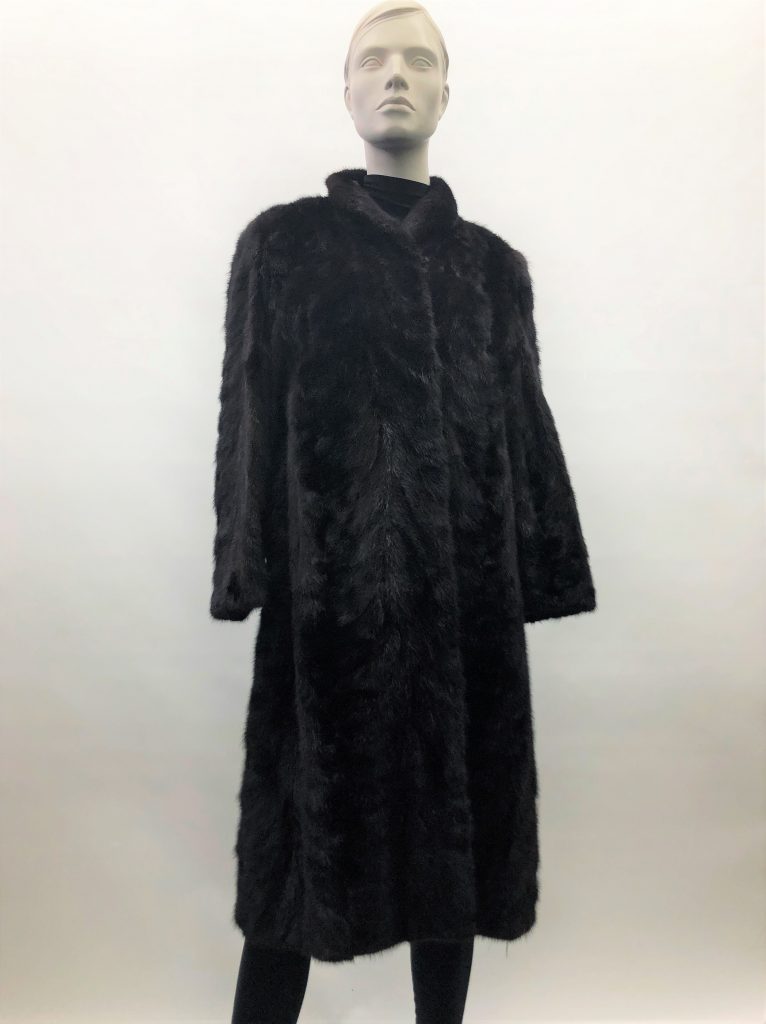 Samuel Fourrures - Manteau de pattes de vison dark ranch long poil - 8258 - Fourrure