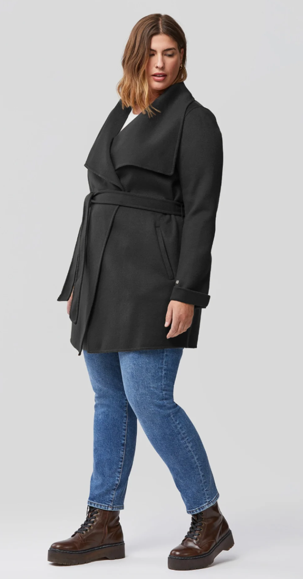 soia and kyo wool coat with belt