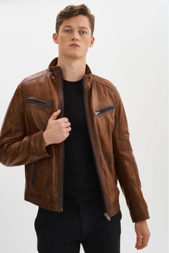 gunnar regency-style leather jacket