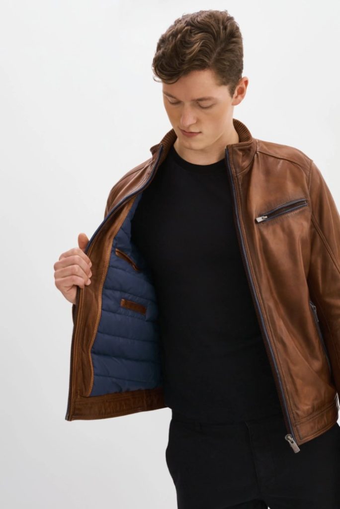 gunnar regency-style leather jacket