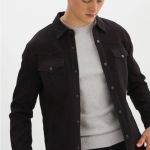 gem regency style goatskin suede overshirt