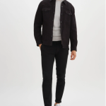 gem regency style goatskin suede overshirt