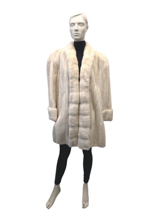 3/4 mink coat female blush 8429