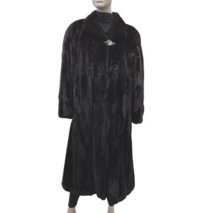 manteau de vison femelle noir 8435
