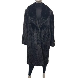 manteau de pattes de vison noir 8446