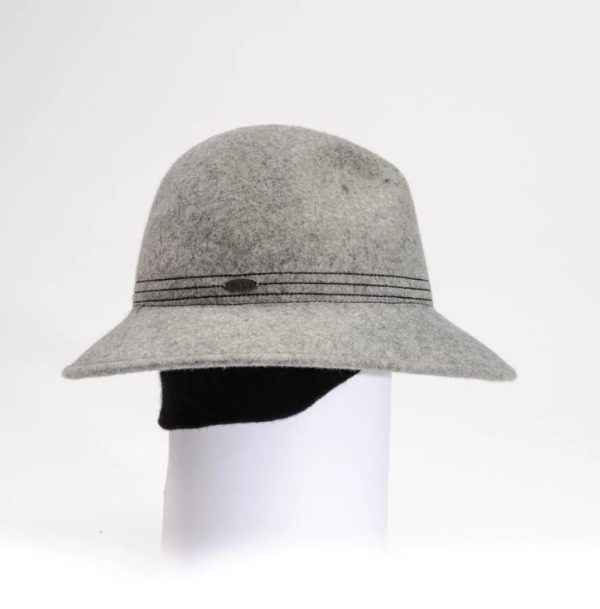 waterproof fedora-style felt hat with stitching for women from canadian hat