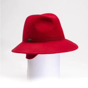 chapeau en feutre imperméable style fedora avec surpiqures pour femme de canadian hat