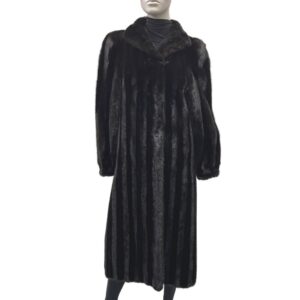manteau en vison femelle noir 8461