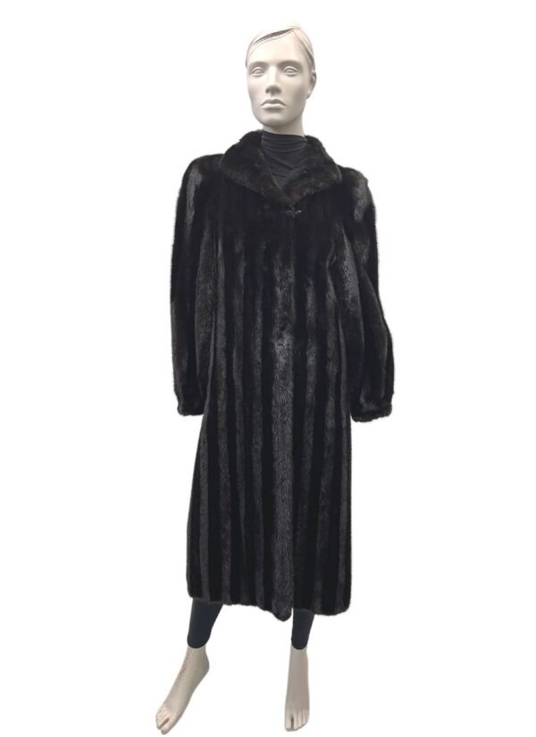 manteau en vison femelle noir 8461