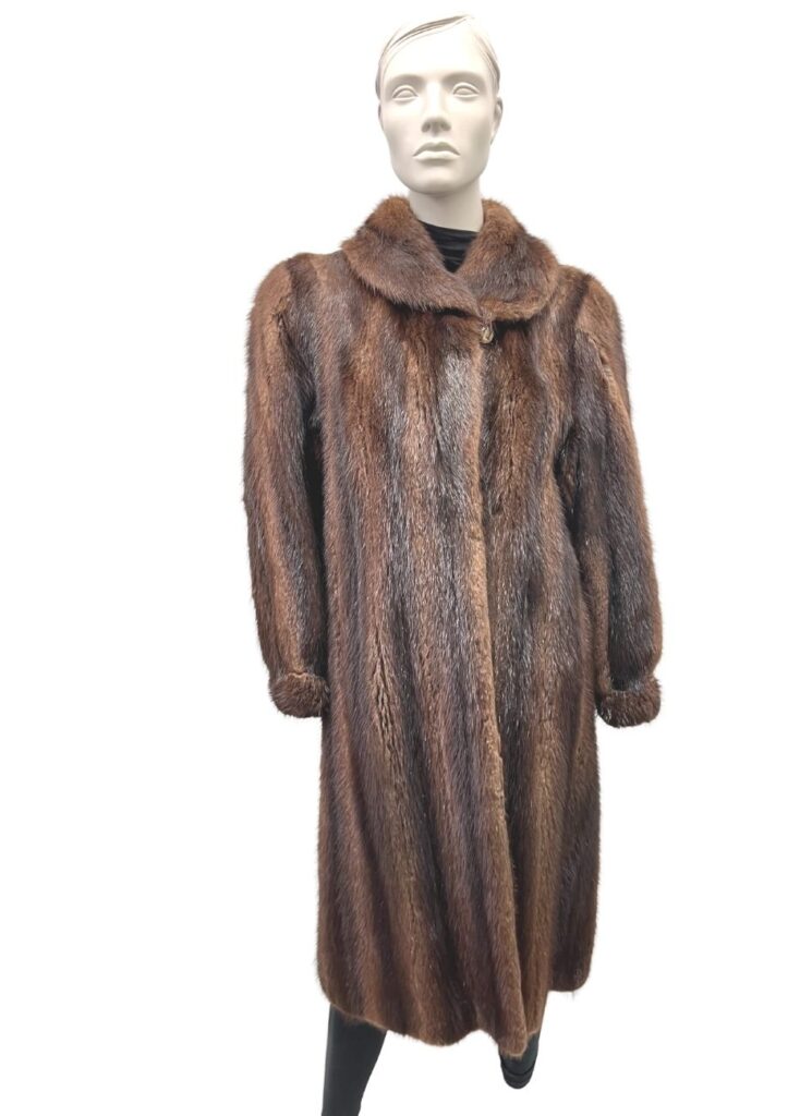 manteau de vison lavande rasé avec fleurs 991679