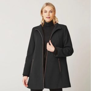 wool coat with zipper by junge style marie