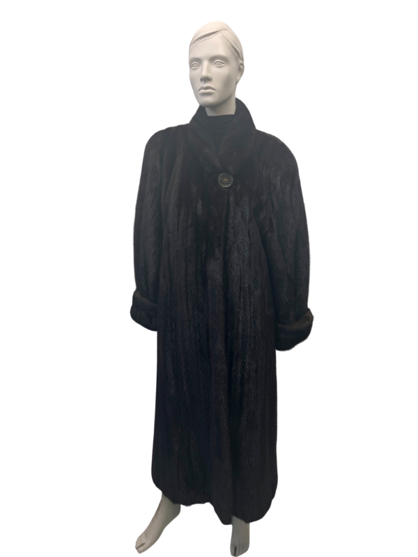 female mink coat dark mahogany 8538