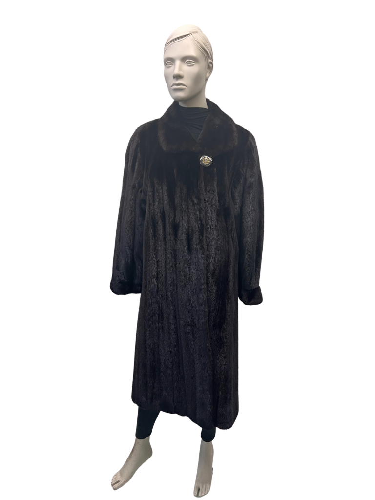 manteau de vison femelle naturel 8544
