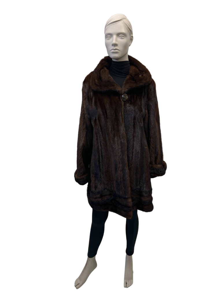 manteau de vison acajou 8576