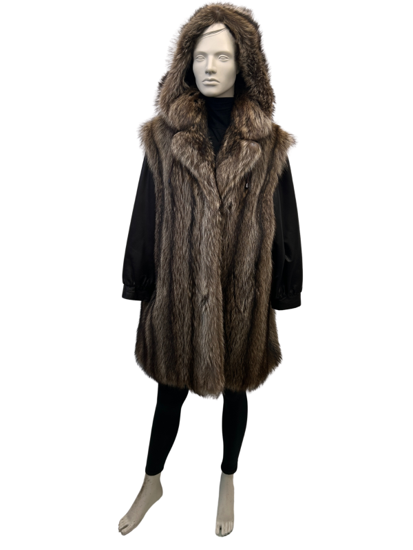 wildcat coat and leather hood 8599
