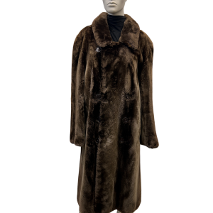 men's brown shaved beaver coat 8606