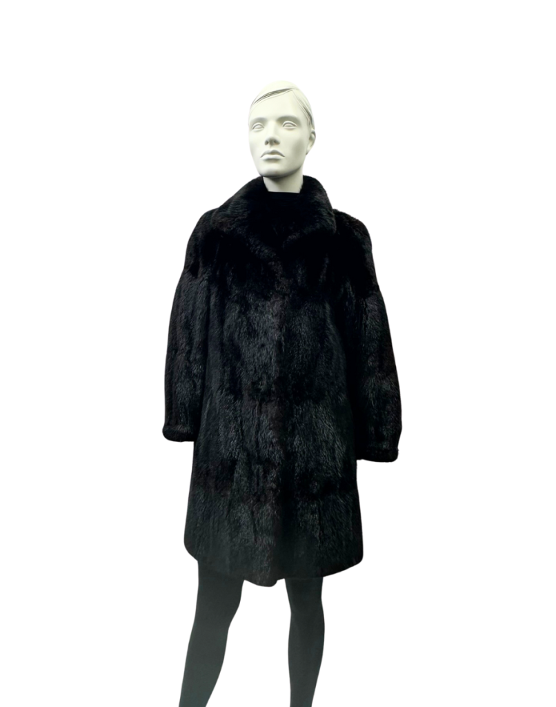 manteau de rat musqué noir 8638