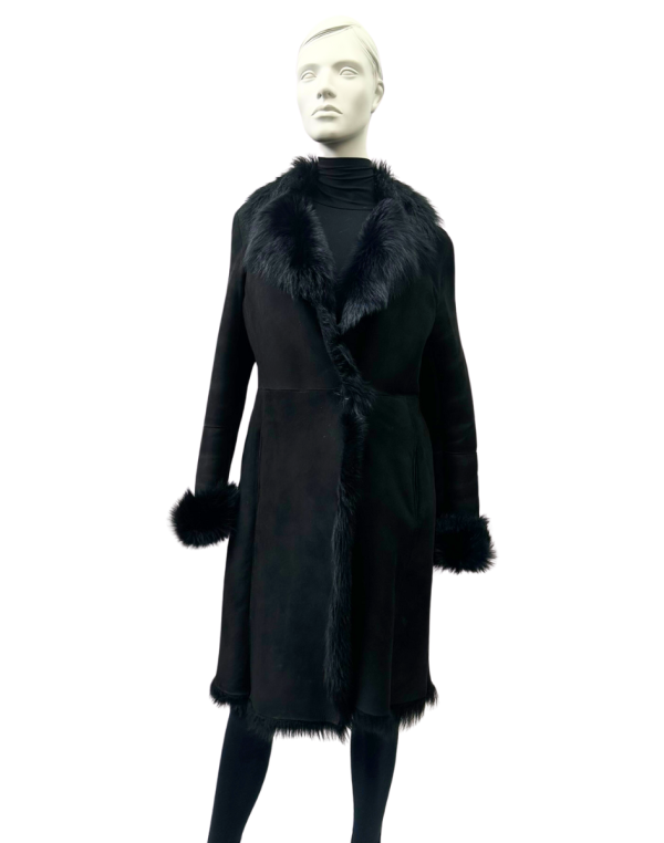 manteau de mouton de toscane noir 8652