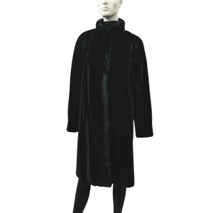manteau de vison rasé teint noir 8668