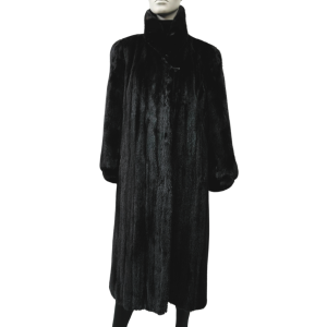 manteau de vison femelle noir 8680