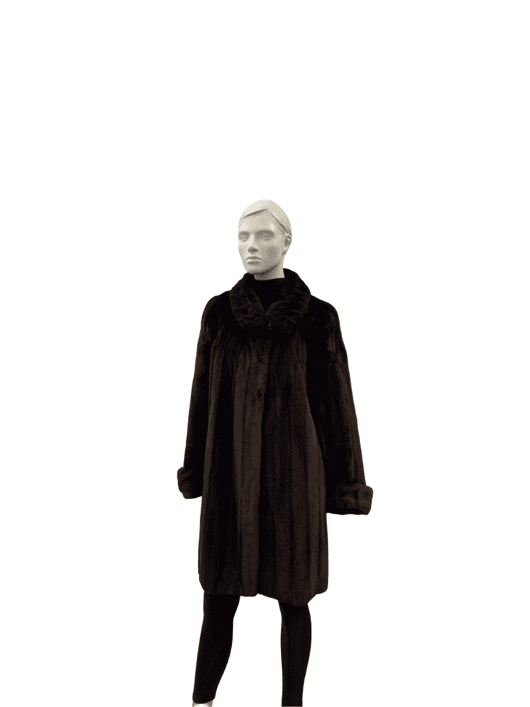 Manteau 3/4 de vison femelle rasé - 8824