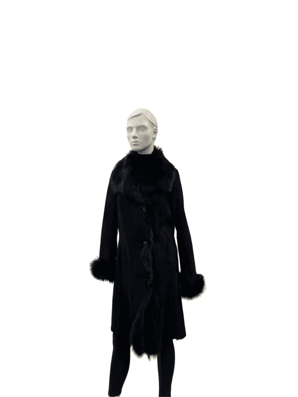Manteau de mouton de toscane noir - 8825