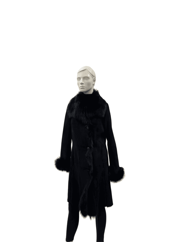 Manteau de mouton de toscane noir - 8825
