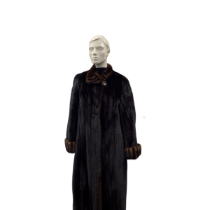 Manteau de vison mâle brun foncé - 8833