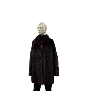 Manteau 3/4 de vison acajou - 8836